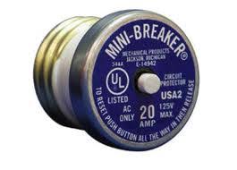 (image for) Push Reset Edison Base Breaker